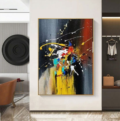 Handcrafted Abstract Painting, Modern Wall Art for Home Decor AB0085A