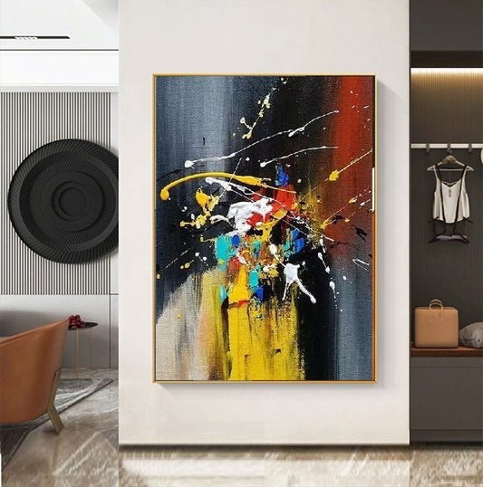 Handcrafted Abstract Painting, Modern Wall Art for Home Decor AB0085A