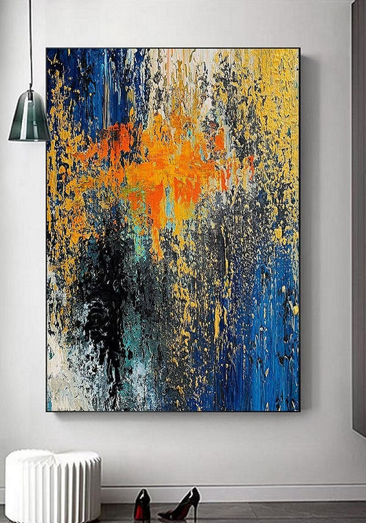 Handcrafted Abstract Painting, Modern Wall Art for Home Decor AB0086A