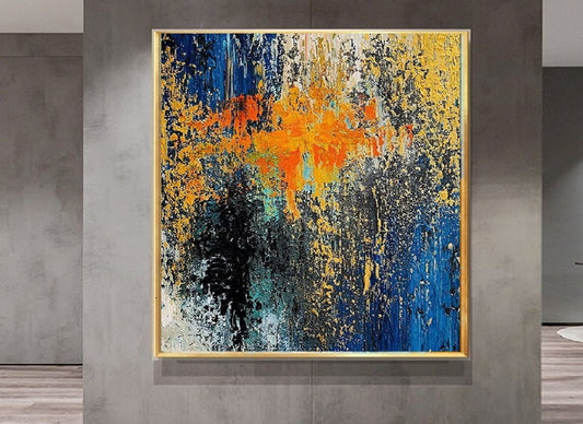 Handcrafted Abstract Painting, Modern Wall Art for Home Decor AB0086C
