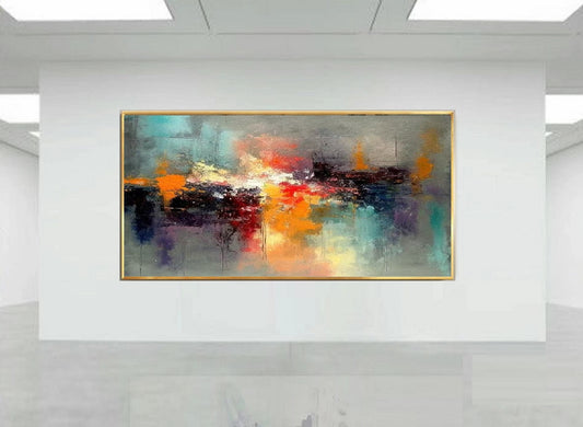 Handcrafted Abstract Painting, Modern Wall Art for Home Decor AB0088B