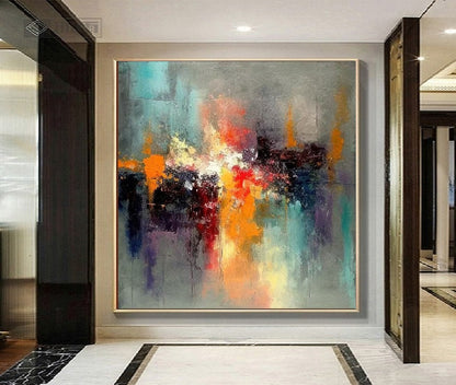 Handcrafted Abstract Painting, Modern Wall Art for Home Decor AB0088C