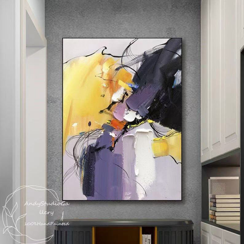 Handcrafted Abstract Painting Fine Wall Art For Homedecor AB1011