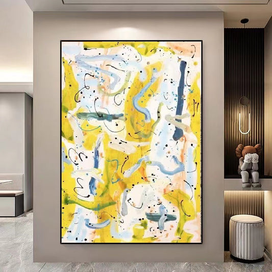 Handcrafted Abstract Painting Fine Wall Art For Homedecor AB1021B