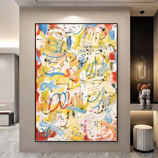 Handcrafted Abstract Painting Fine Wall Art For Homedecor AB1021C