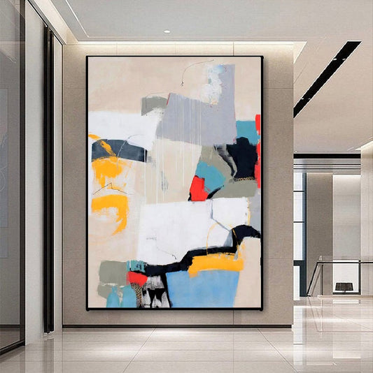 Handcrafted Abstract Painting Fine Wall Art For Homedecor AB1082C