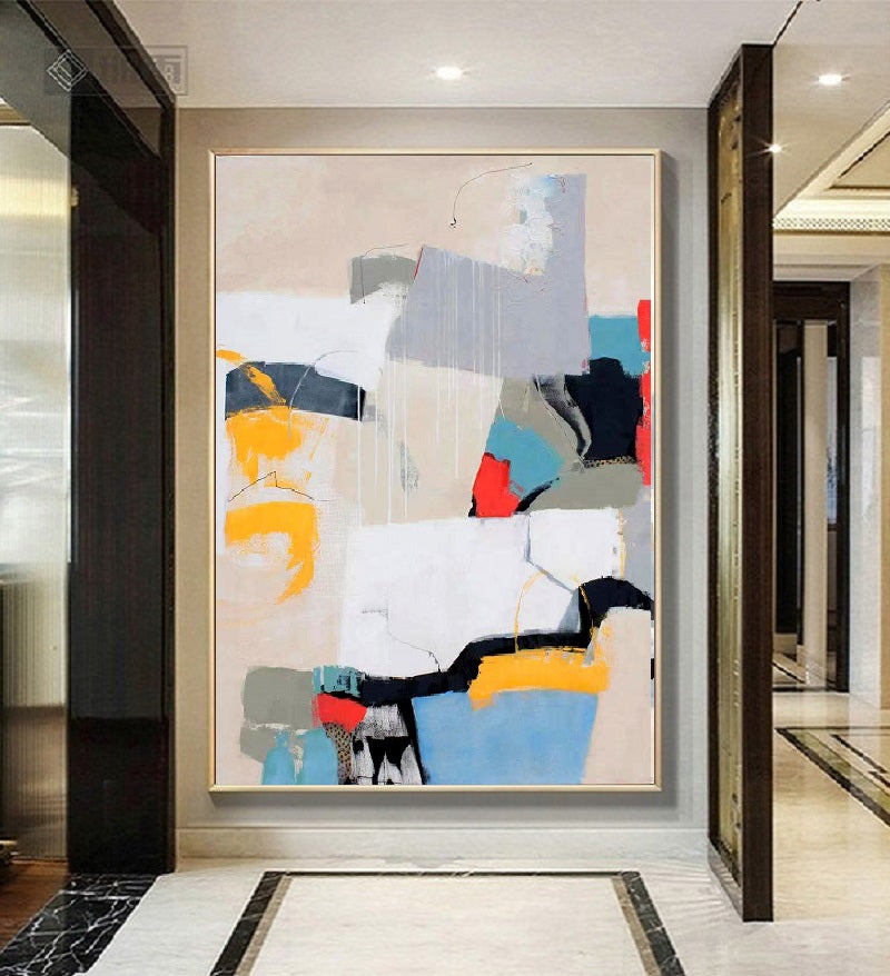 Handcrafted Abstract Painting Fine Wall Art For Homedecor AB1082C