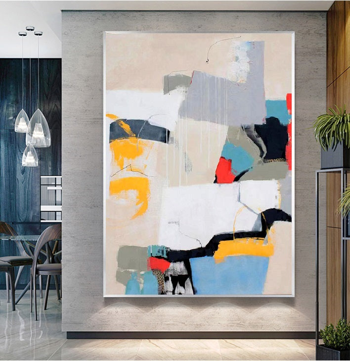 Handcrafted Abstract Painting Fine Wall Art For Homedecor AB1082C