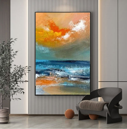 Handcrafted Abstract Painting Fine Wall Art For Homedecor AB1088
