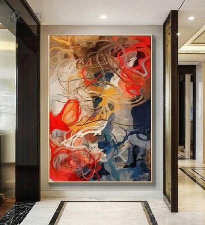 Handcrafted Abstract Painting Fine Wall Art For Homedecor AB1104
