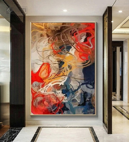 Handcrafted Abstract Painting Fine Wall Art For Homedecor AB1104