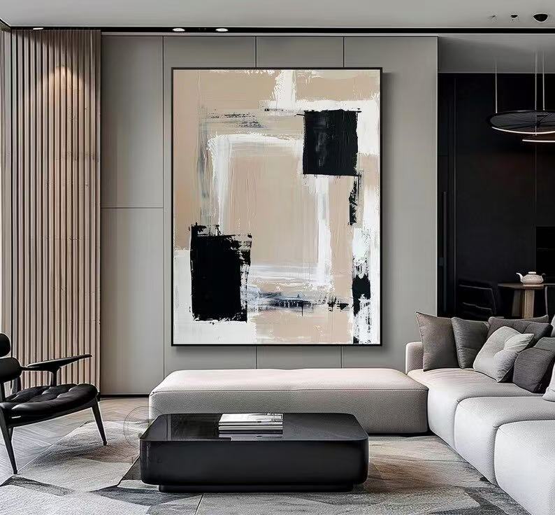 Handcrafted Abstract Painting, Modern Wall Art for Home Decor AB1117
