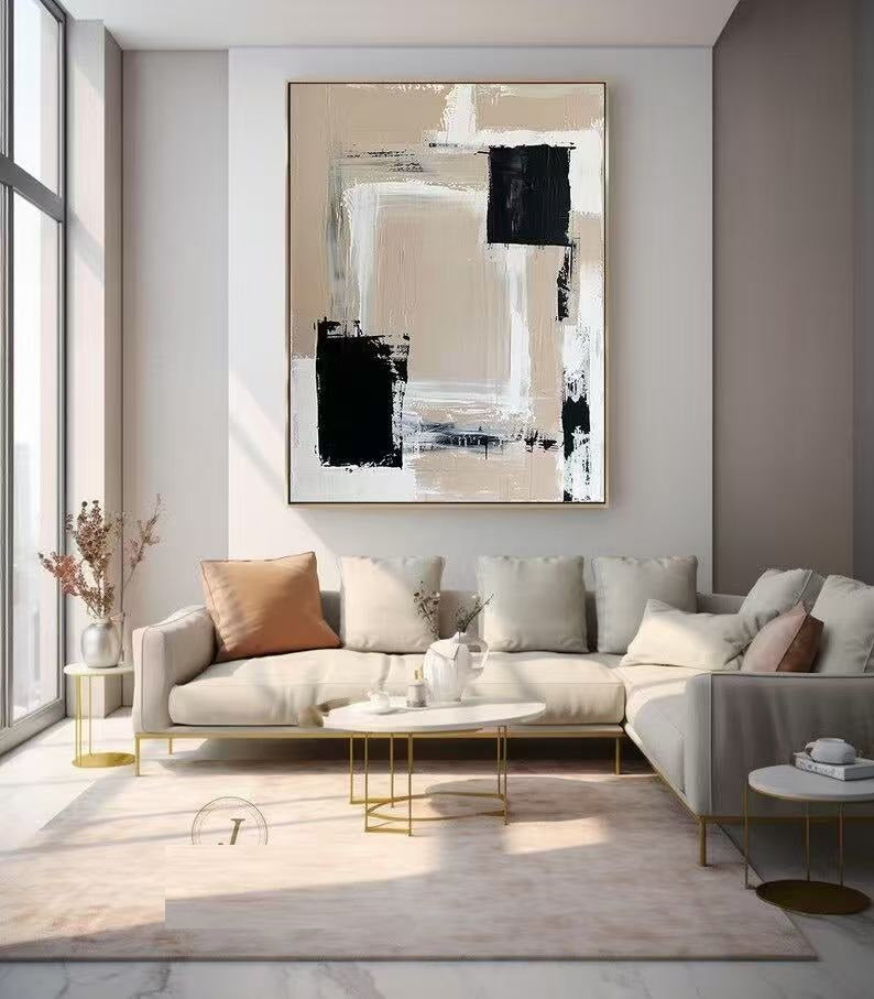Handcrafted Abstract Painting, Modern Wall Art for Home Decor AB1117