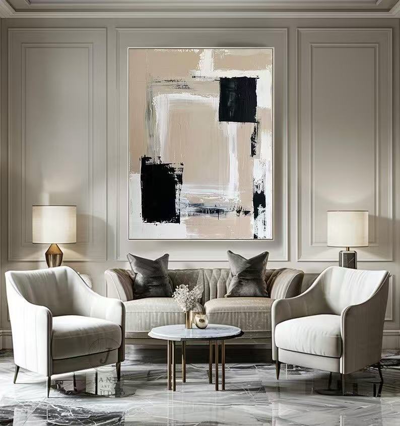 Handcrafted Abstract Painting, Modern Wall Art for Home Decor AB1117