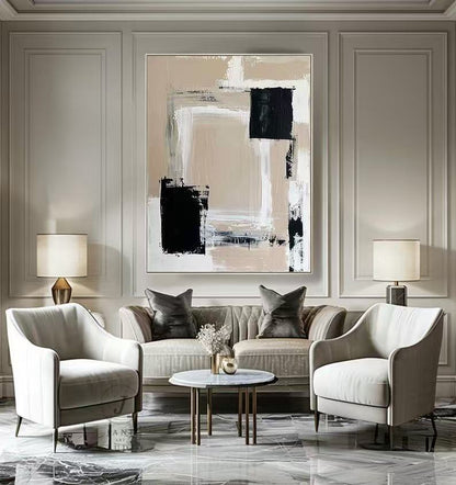 Handcrafted Abstract Painting, Modern Wall Art for Home Decor AB1117