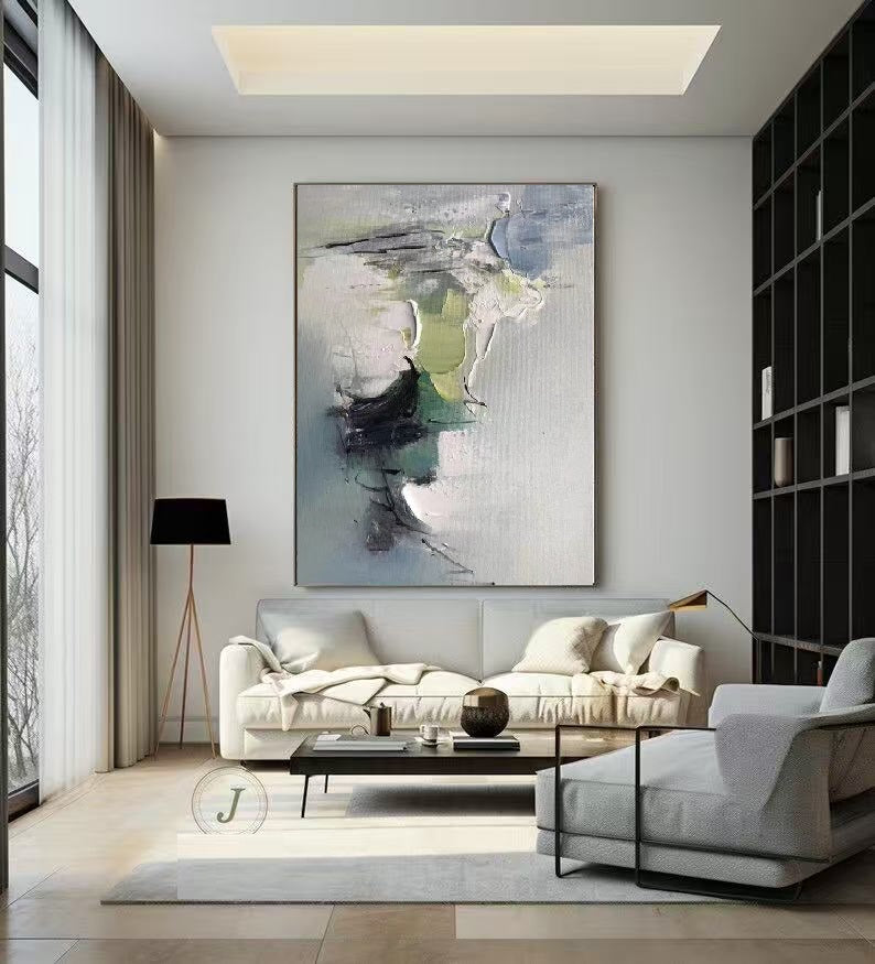 Handcrafted Abstract Painting, Modern Wall Art for Home Decor AB1118