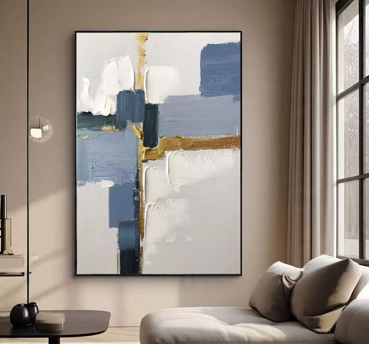Handcrafted Abstract Painting, Modern Wall Art for Home Decor AB1119