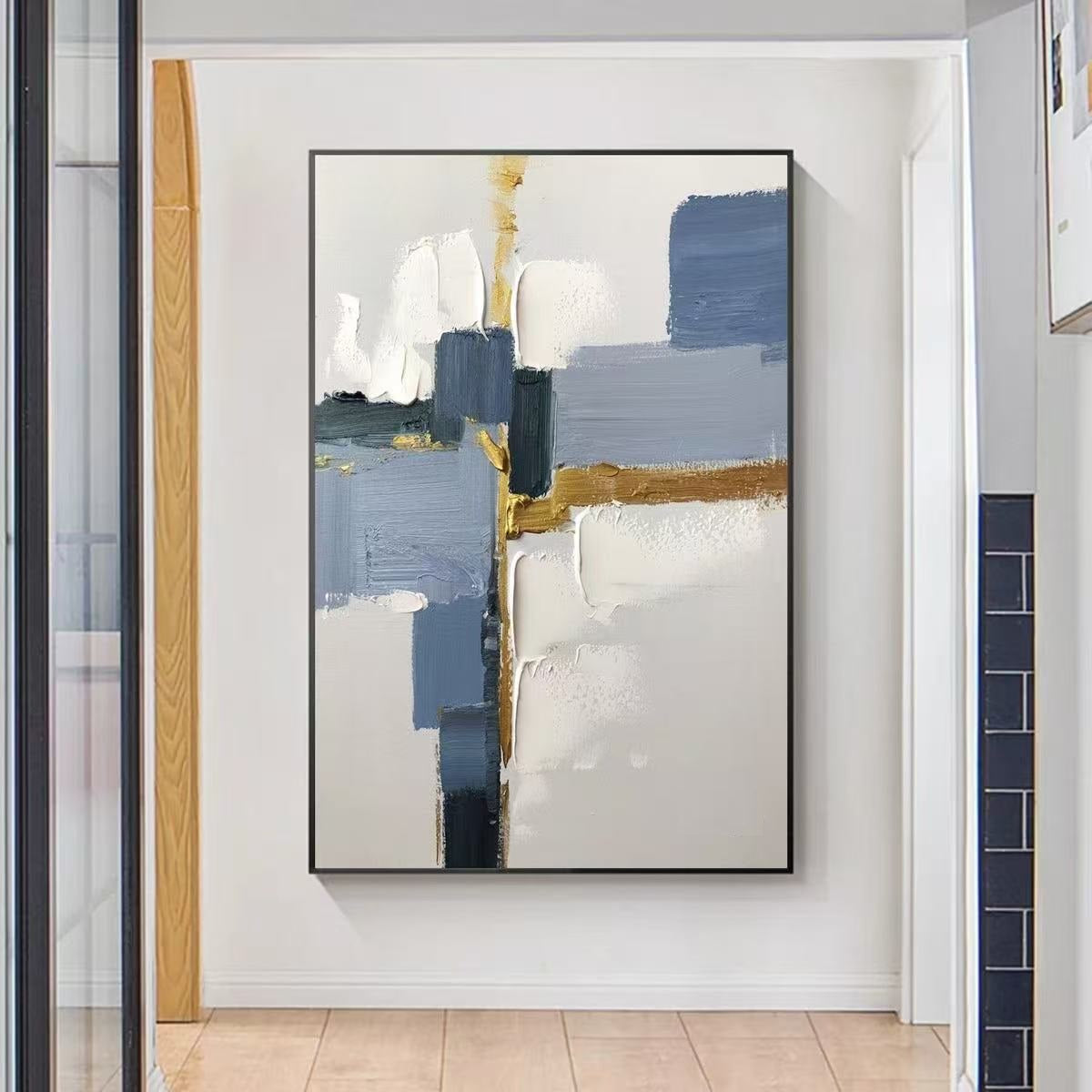 Handcrafted Abstract Painting, Modern Wall Art for Home Decor AB1119