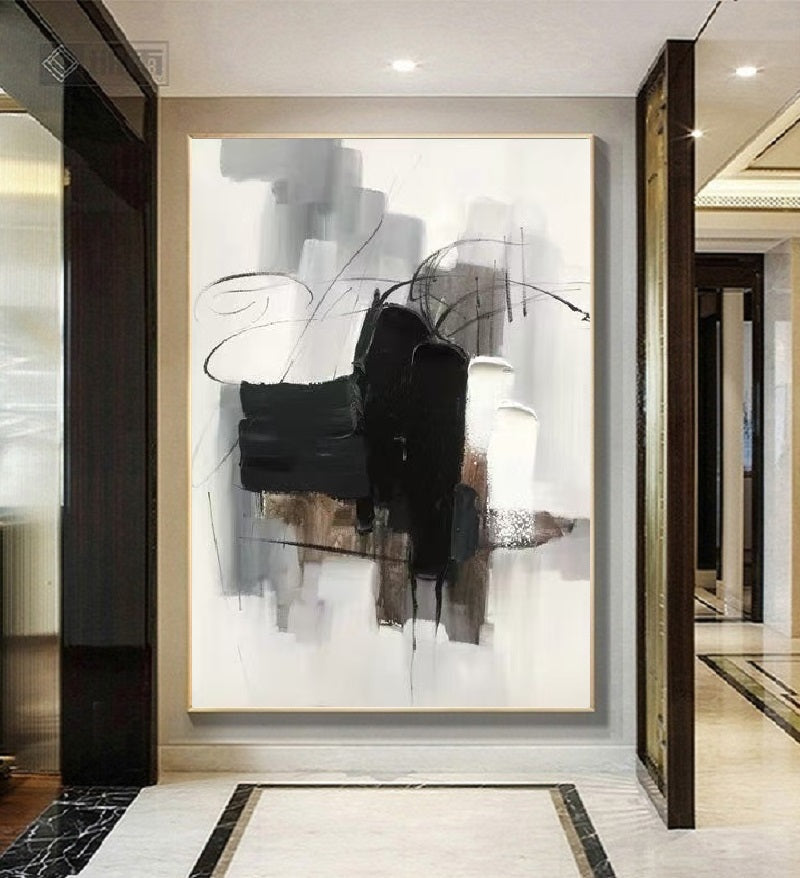 Handcrafted Abstract Painting, Modern Wall Art for Home Decor AB1120
