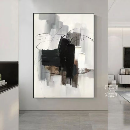 Handcrafted Abstract Painting, Modern Wall Art for Home Decor AB1120