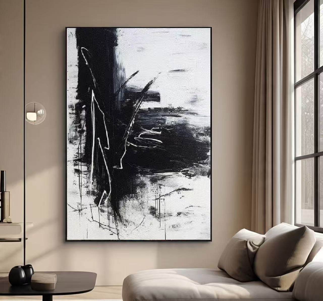 Handcrafted Abstract Painting, Modern Wall Art for Home Decor AB1123