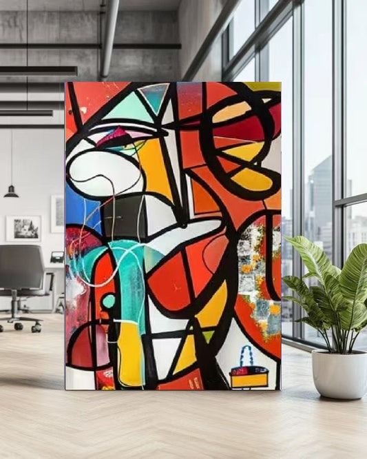 Handcrafted Abstract Painting, Modern Wall Art for Home Decor AB1124