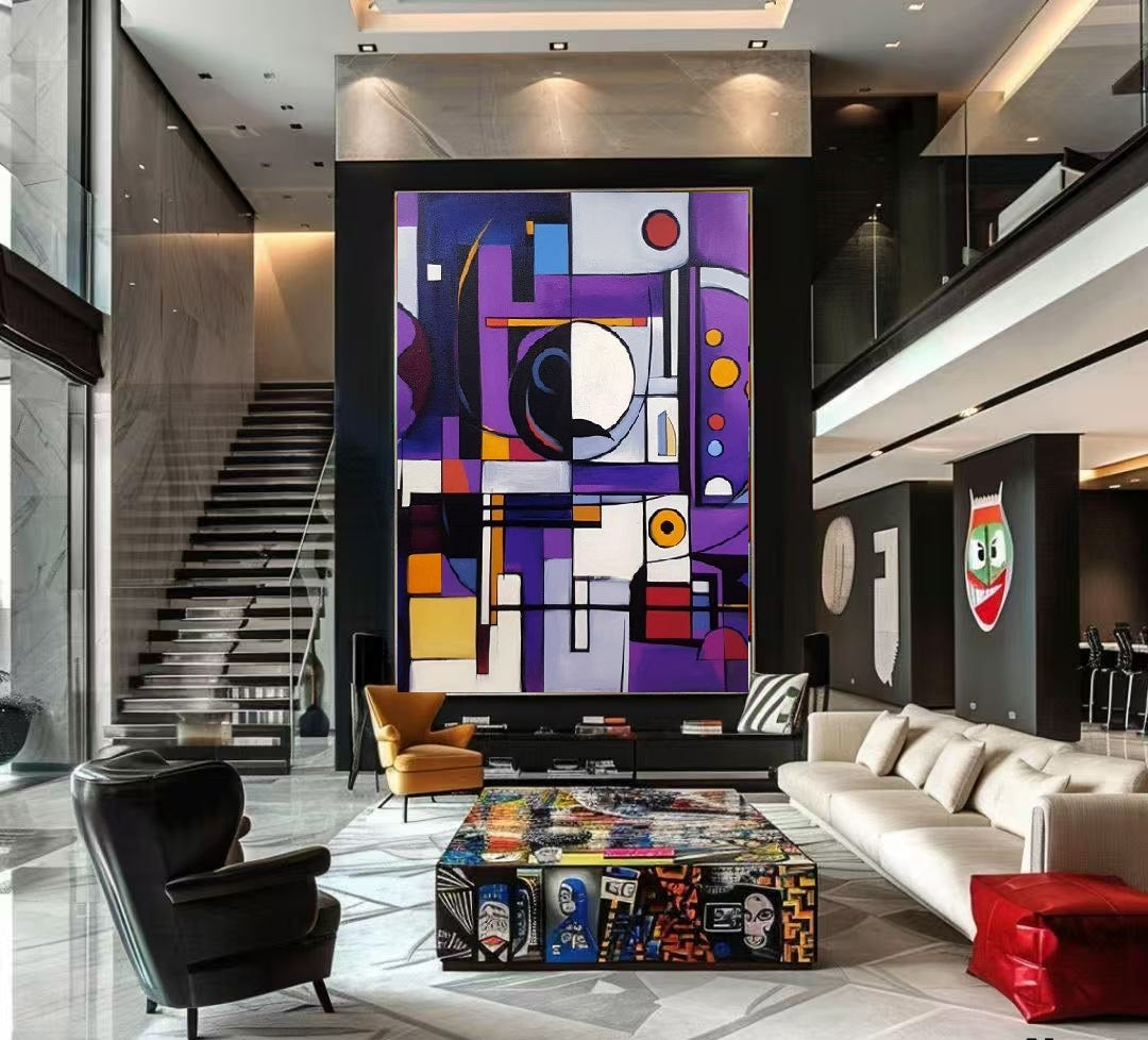 Handcrafted Abstract Painting, Modern Wall Art for Home Decor AB1125