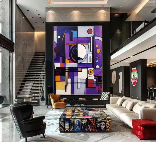Handcrafted Abstract Painting, Modern Wall Art for Home Decor AB1125