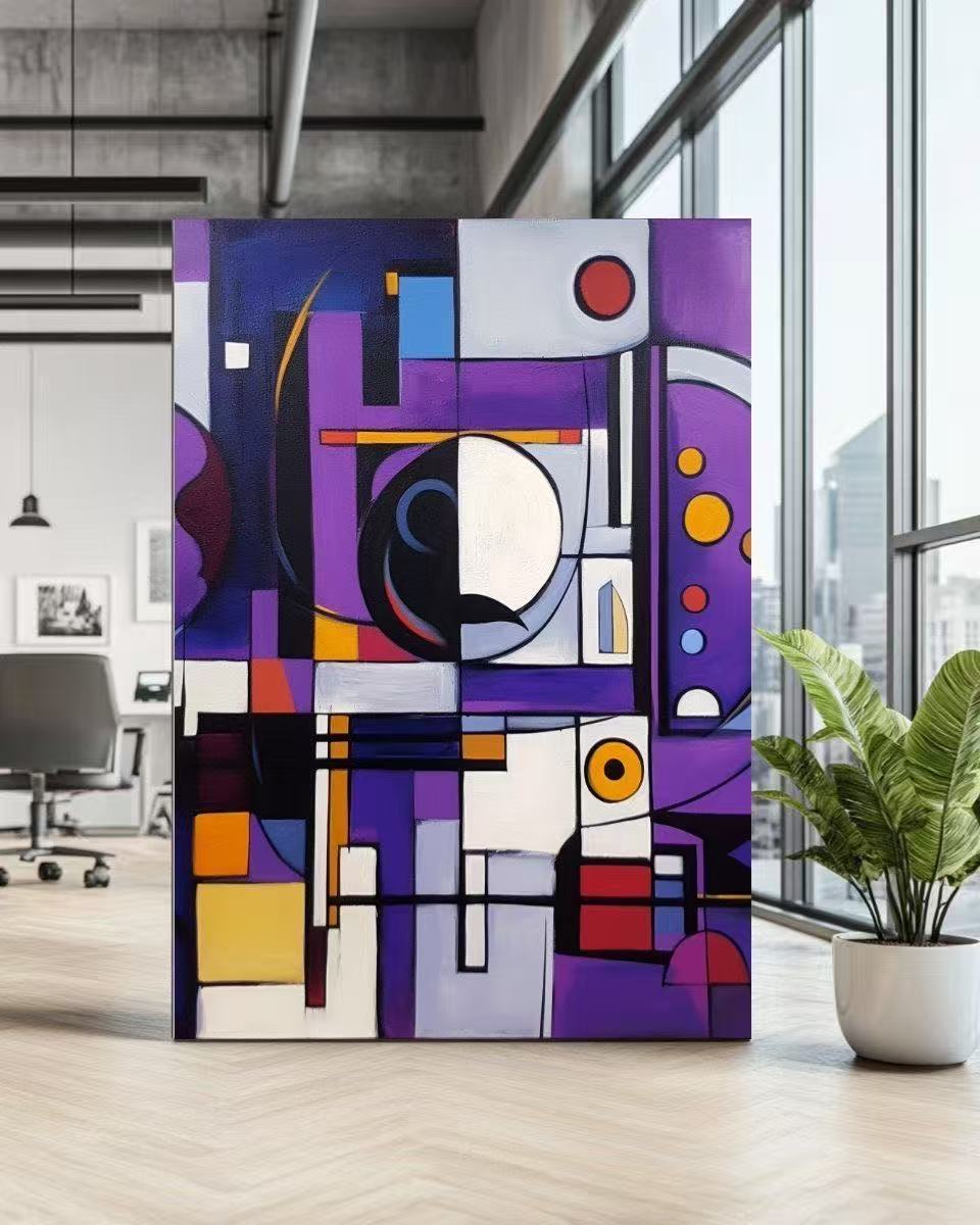 Handcrafted Abstract Painting, Modern Wall Art for Home Decor AB1125