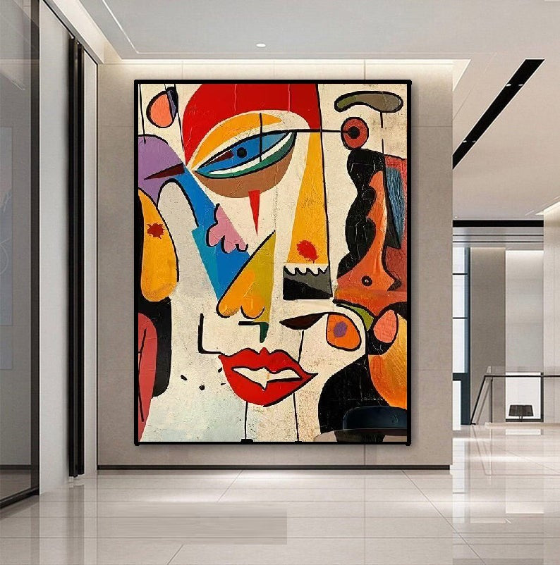 Handcrafted Abstract Painting, Modern Wall Art for Home Decor AB1126