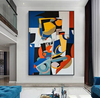 Handcrafted Abstract Painting, Modern Wall Art for Home Decor AB1127