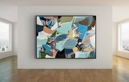 Handcrafted Abstract Painting, Modern Wall Art for Home Decor AB1128A