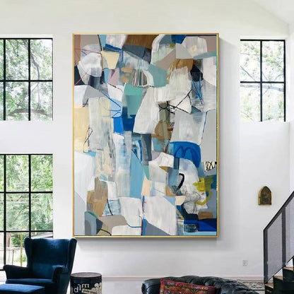 Handcrafted Abstract Painting, Modern Wall Art for Home Decor AB1128B
