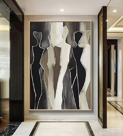 Handcrafted Abstract Painting, Modern Wall Art for Home Decor AB1129