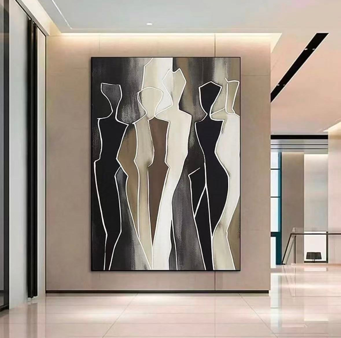 Handcrafted Abstract Painting, Modern Wall Art for Home Decor AB1129