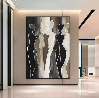 Handcrafted Abstract Painting, Modern Wall Art for Home Decor AB1129