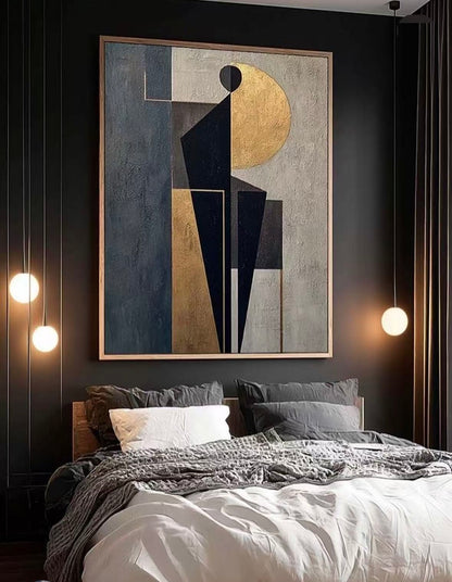 Handcrafted Abstract Painting, Modern Wall Art for Home Decor AB1130