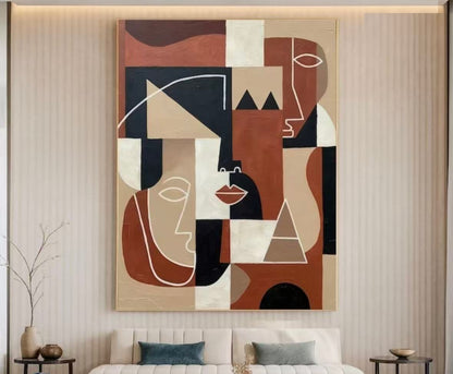 Handcrafted Abstract Painting, Modern Wall Art for Home Decor AB1131