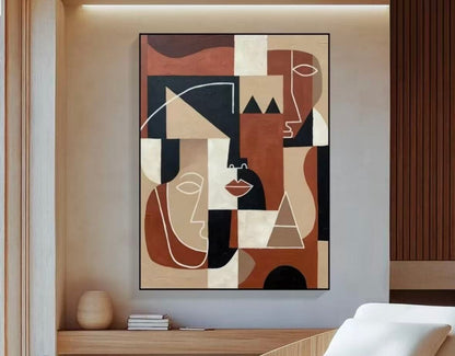 Handcrafted Abstract Painting, Modern Wall Art for Home Decor AB1131