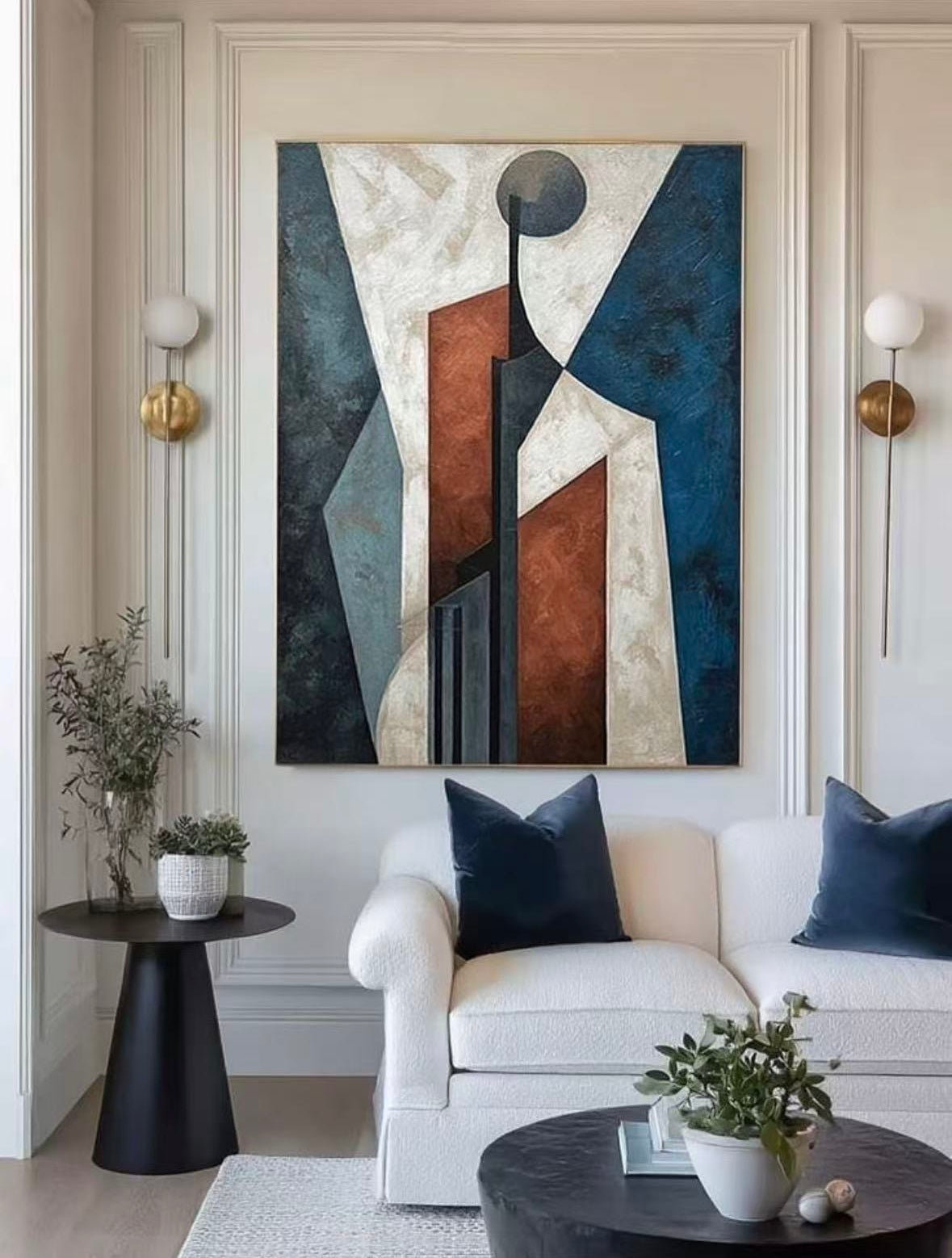 Handcrafted Abstract Painting, Modern Wall Art for Home Decor AB1132