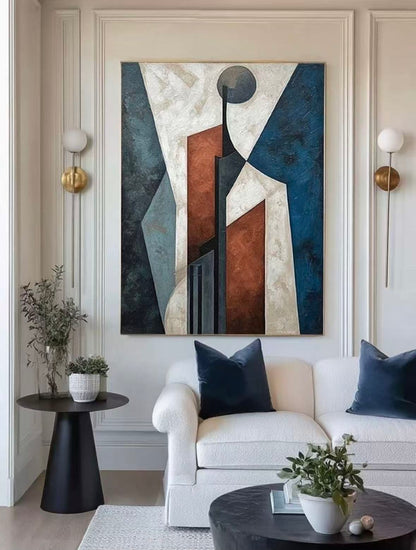 Handcrafted Abstract Painting, Modern Wall Art for Home Decor AB1132