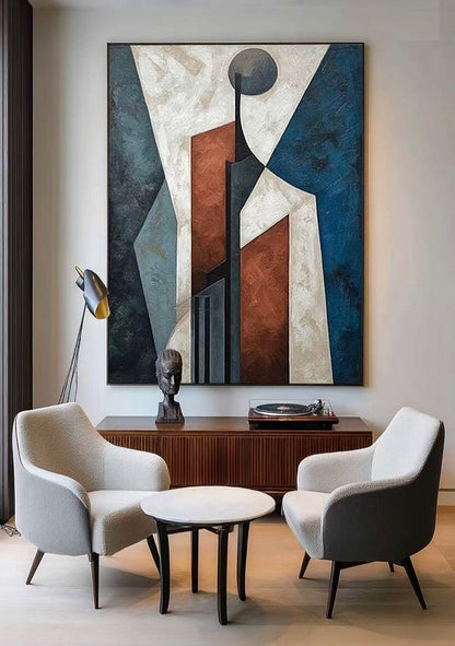 Handcrafted Abstract Painting, Modern Wall Art for Home Decor AB1132