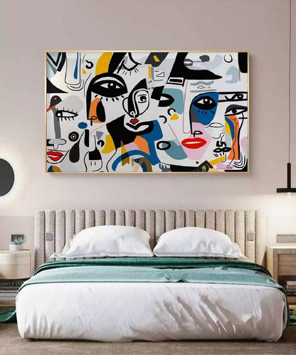 Handcrafted Abstract Painting, Modern Wall Art for Home Decor AB1134