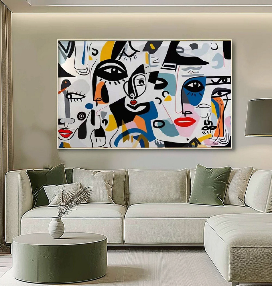 Handcrafted Abstract Painting, Modern Wall Art for Home Decor AB1134