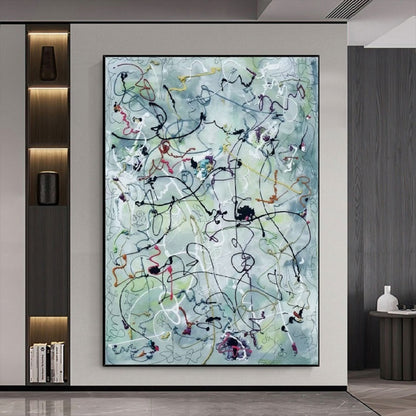 Handcrafted Abstract Painting, Modern Wall Art for Home Decor AB1136