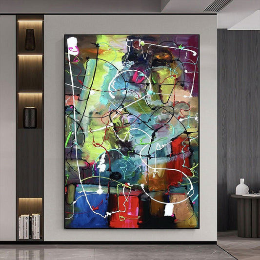 Handcrafted Abstract Painting, Modern Wall Art for Home Decor AB1138A