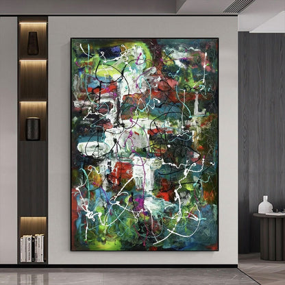 Handcrafted Abstract Painting, Modern Wall Art for Home Decor AB1138B