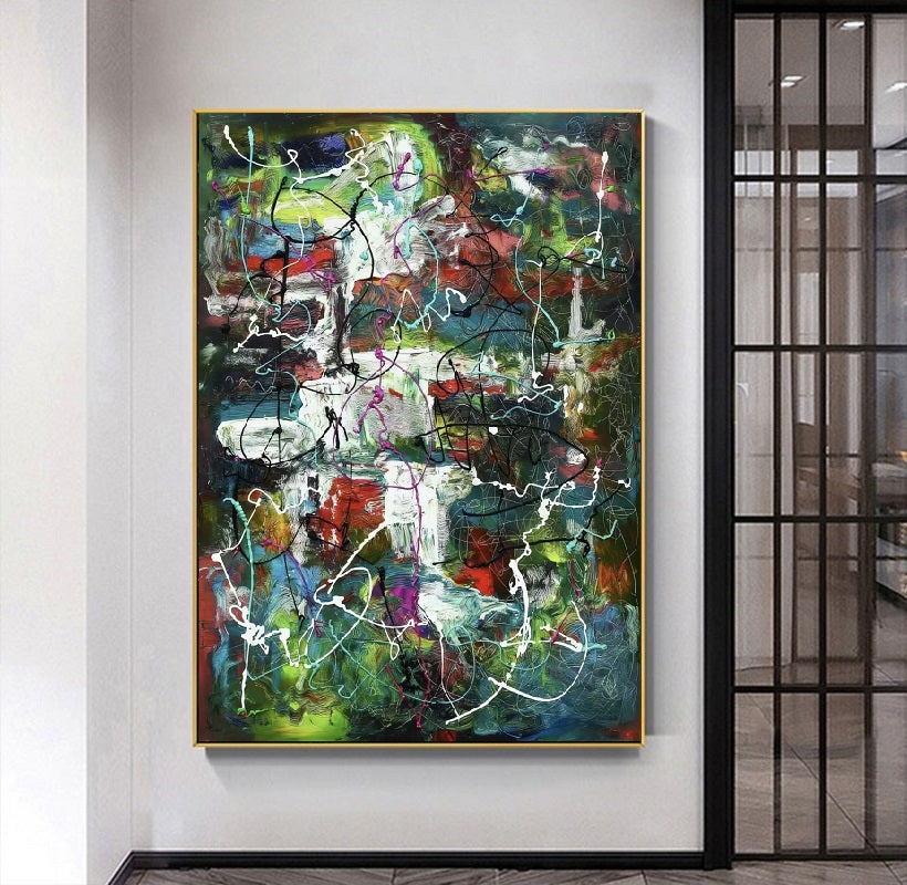 Handcrafted Abstract Painting, Modern Wall Art for Home Decor AB1138B