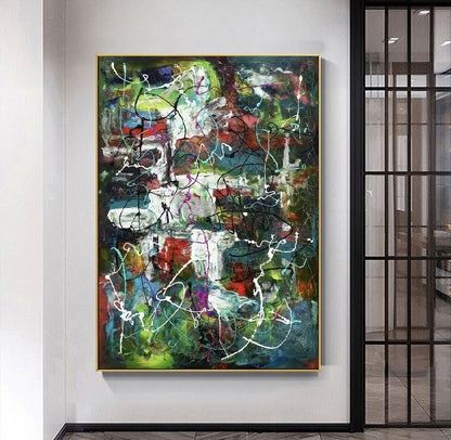 Handcrafted Abstract Painting, Modern Wall Art for Home Decor AB1138B