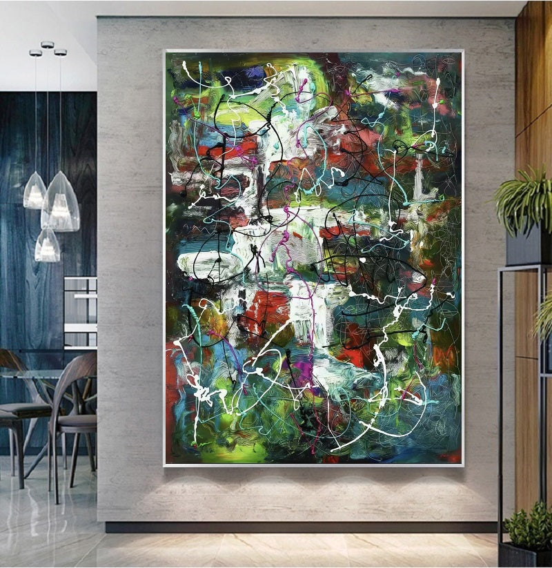 Handcrafted Abstract Painting, Modern Wall Art for Home Decor AB1138B